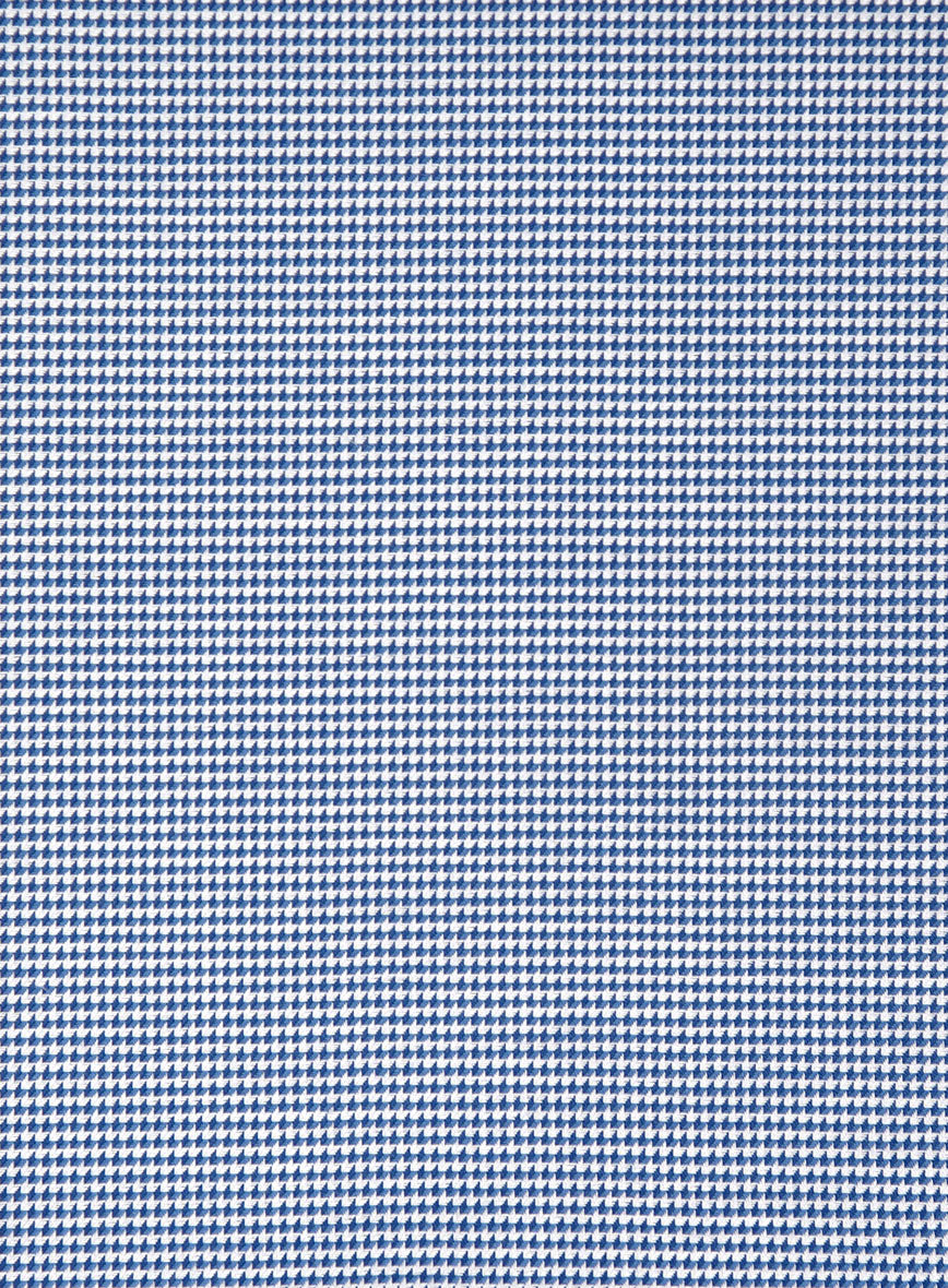 Italian Dark Blue Nailhead Shirt - StudioSuits