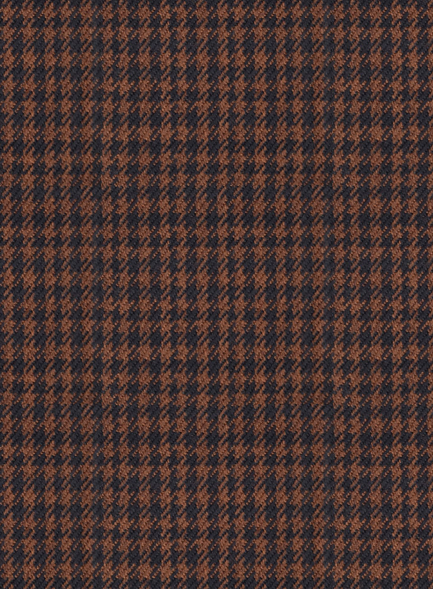Italian Dark Brown Houndstooth Tweed Suit - StudioSuits