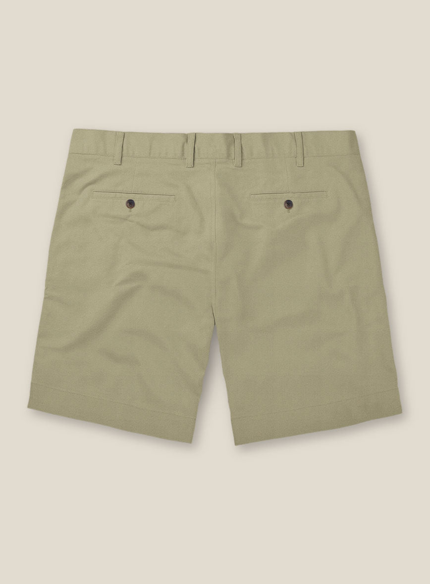 Italian Dark Tan Cotton Stretch Shorts