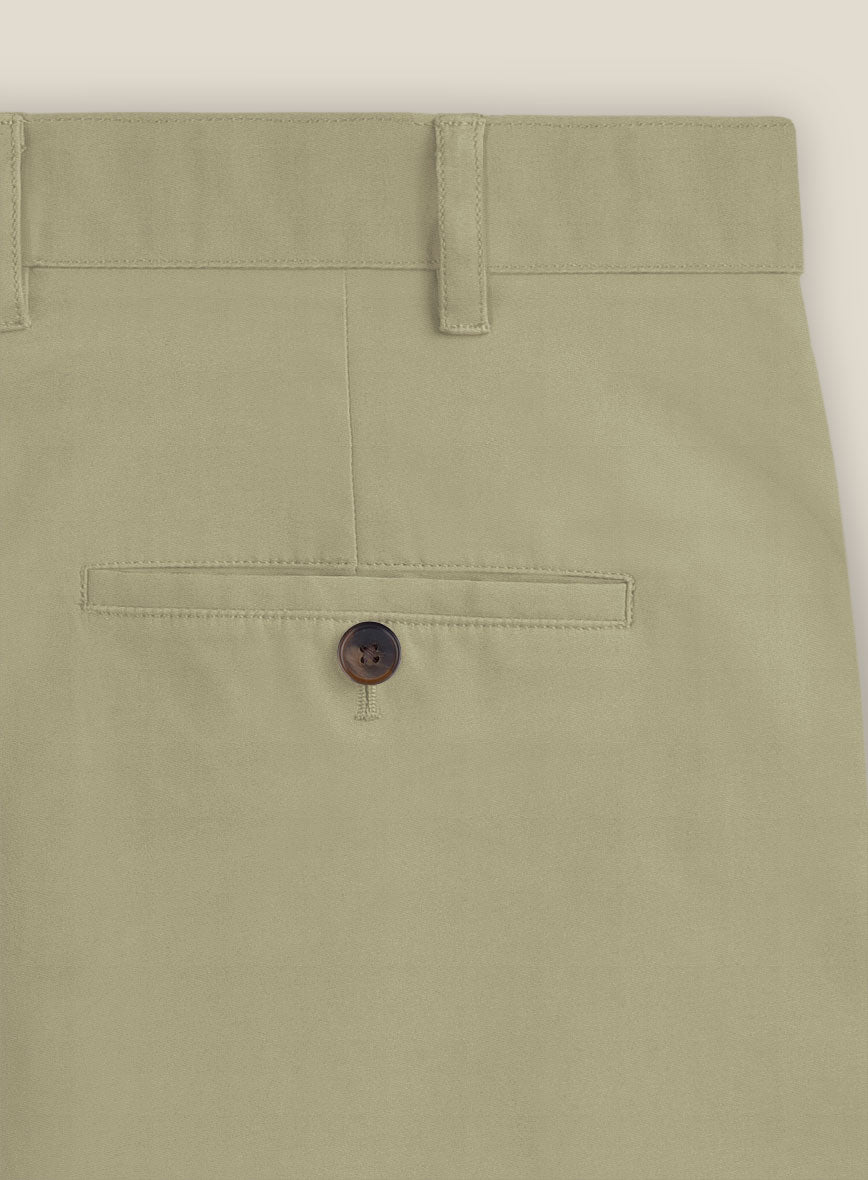 Italian Dark Tan Cotton Stretch Shorts