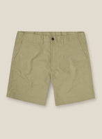 Italian Dark Tan Cotton Stretch Shorts - StudioSuits