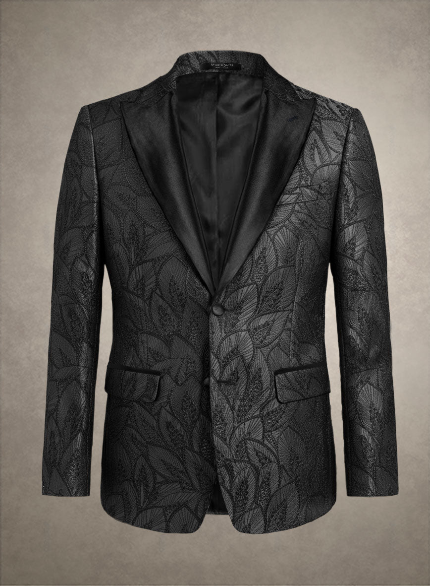Italian Ebony Regale Tuxedo Jacket - StudioSuits
