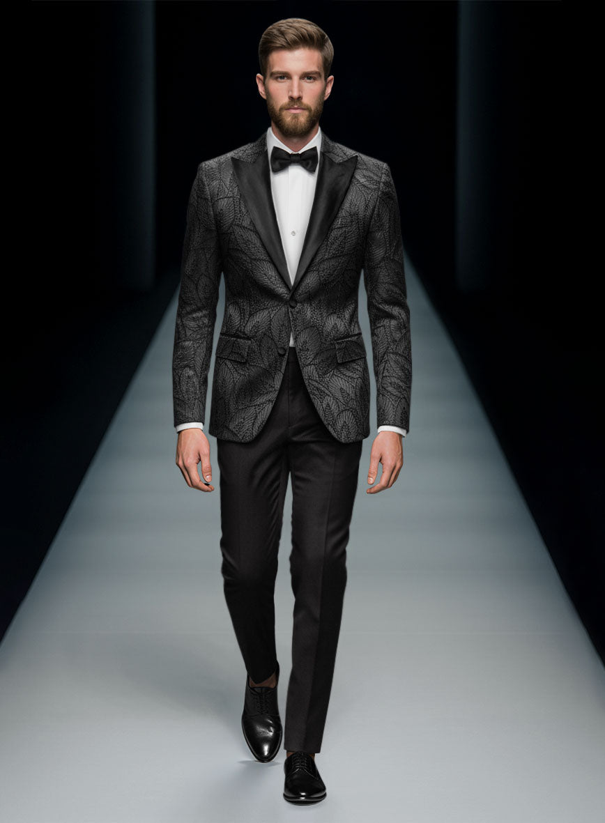 Italian Ebony Regale Tuxedo Suit - StudioSuits