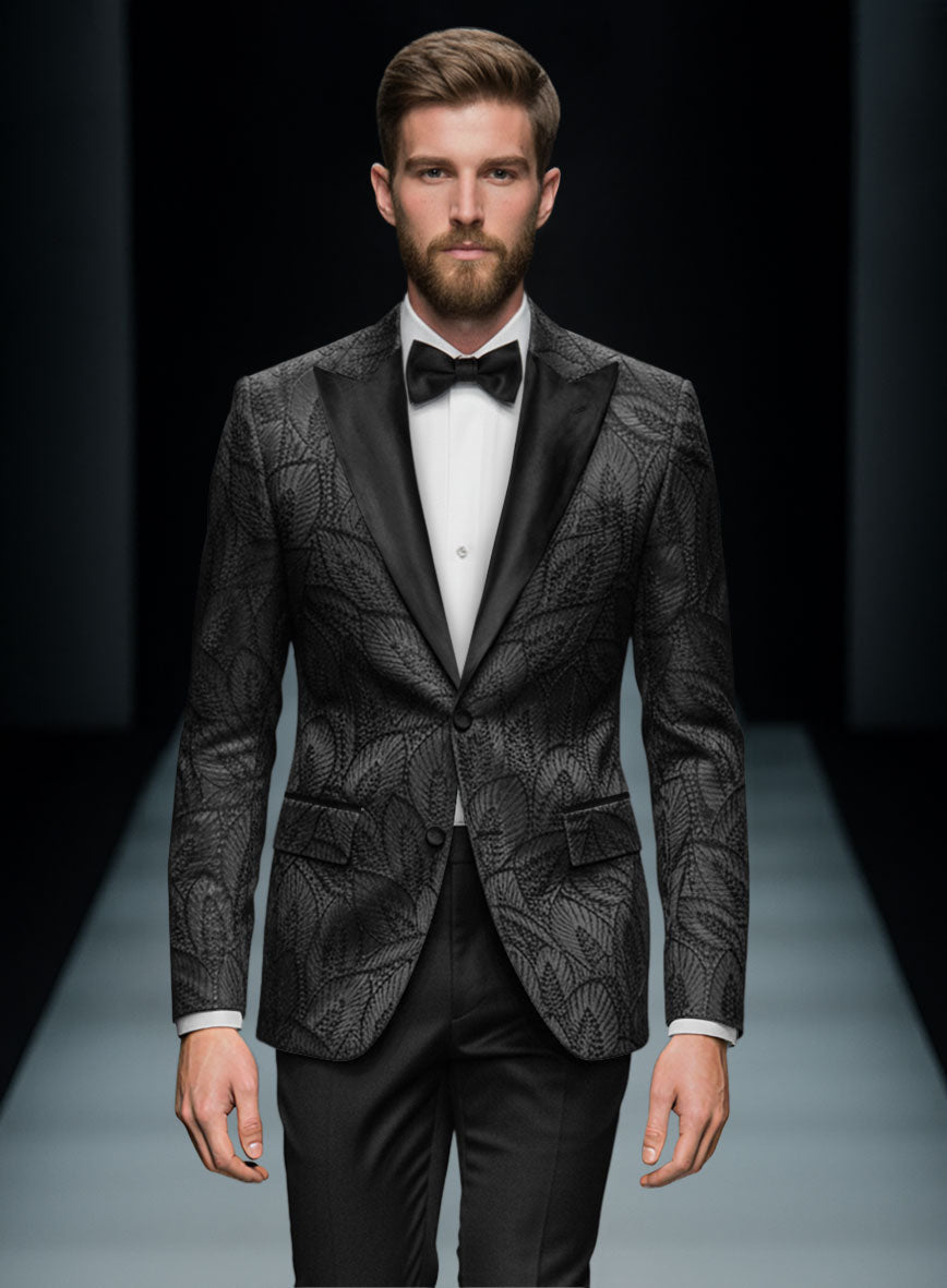 Italian Ebony Regale Tuxedo Suit - StudioSuits