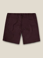 Italian Eggplant Cotton Stretch Shorts - StudioSuits