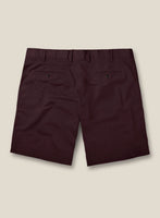 Italian Eggplant Cotton Stretch Shorts - StudioSuits