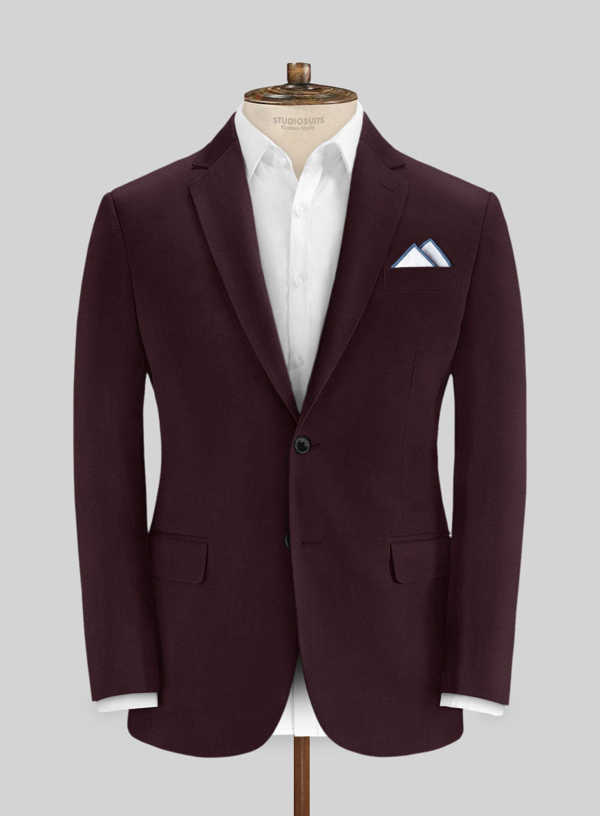 Italian Eggplant Cotton Stretch Suit - StudioSuits