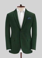 Italian Emerald Green Cotton Stretch Jacket - StudioSuits