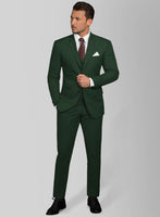 Italian Emerald Green Cotton Stretch Suit - StudioSuits