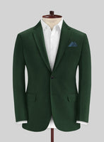 Italian Emerald Green Cotton Stretch Suit - StudioSuits