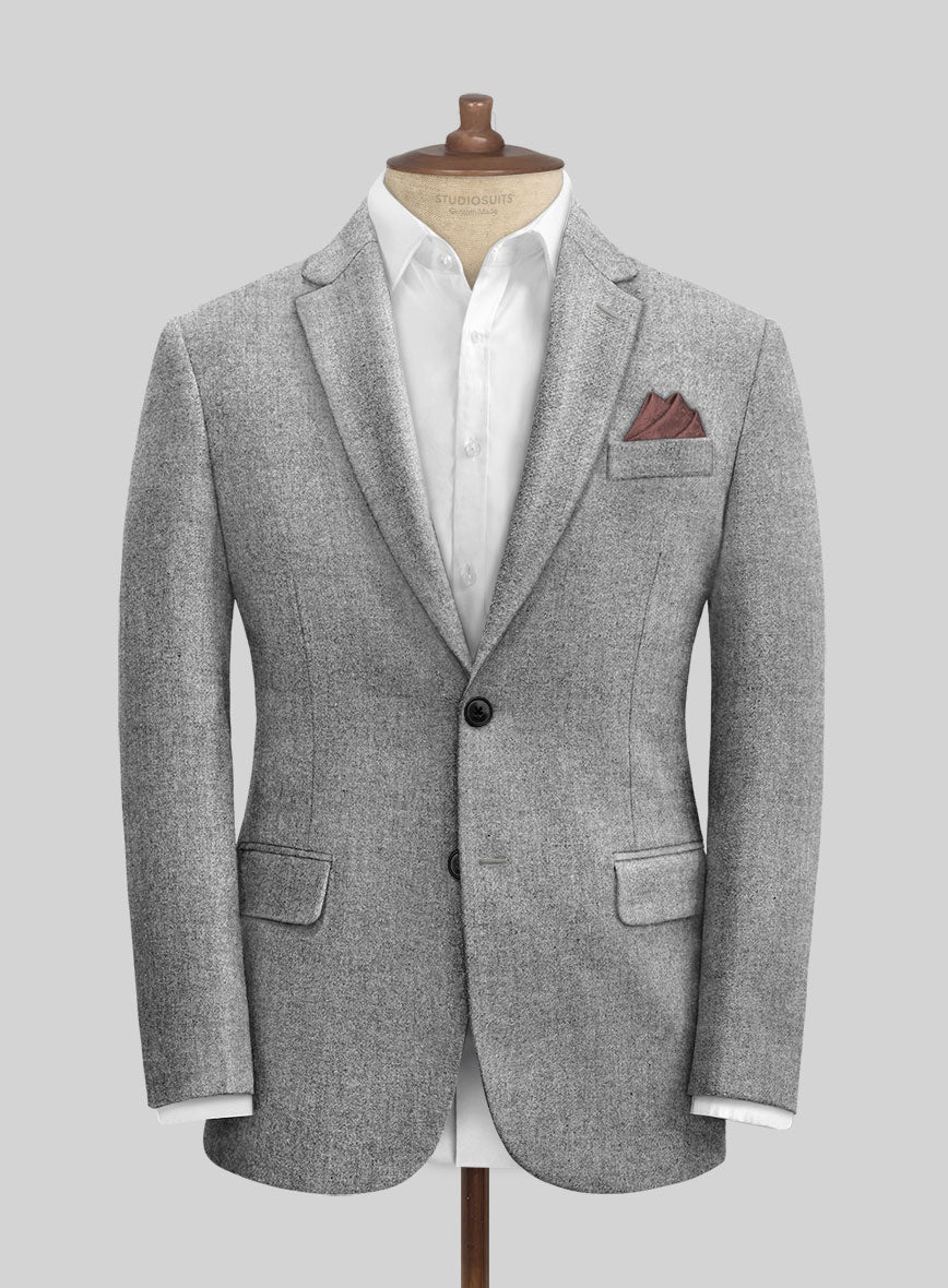 Italian Empire Gray Tweed Jacket - StudioSuits