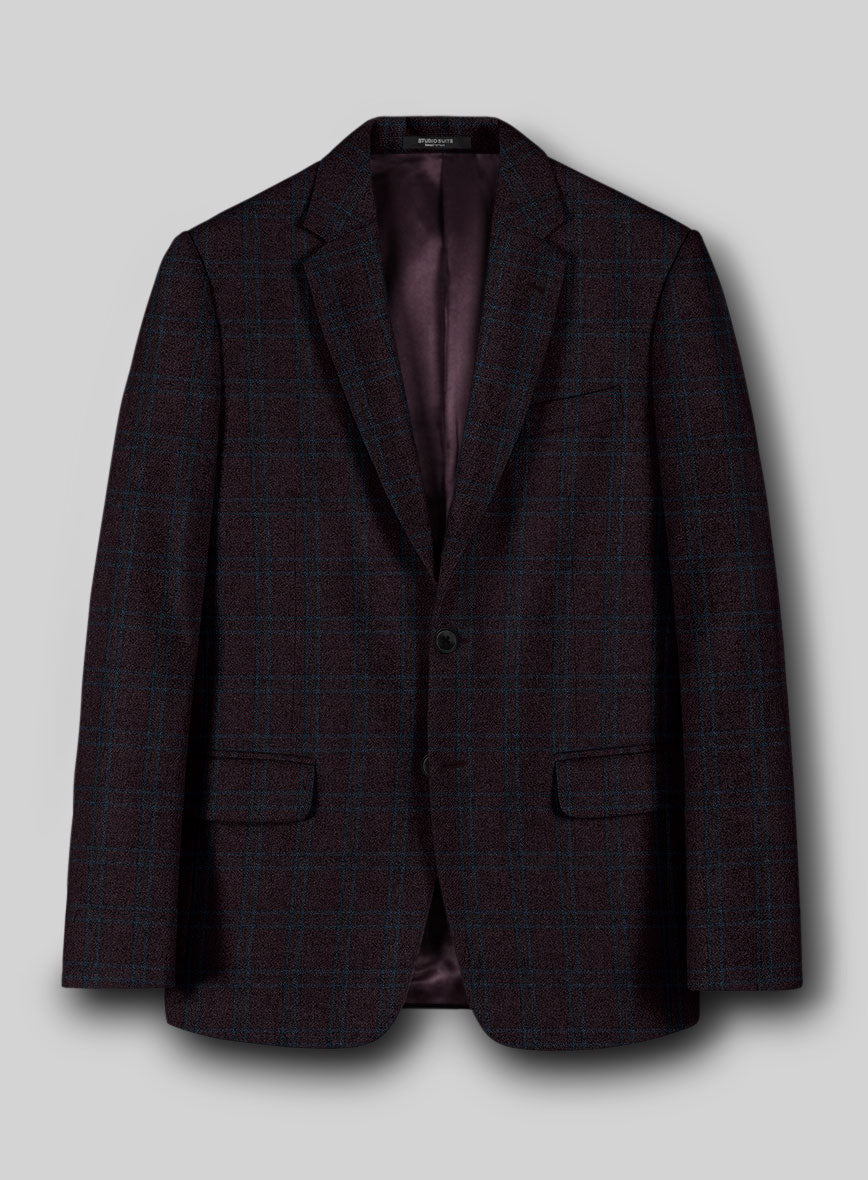Italian Ernesto Check Tweed Jacket - StudioSuits