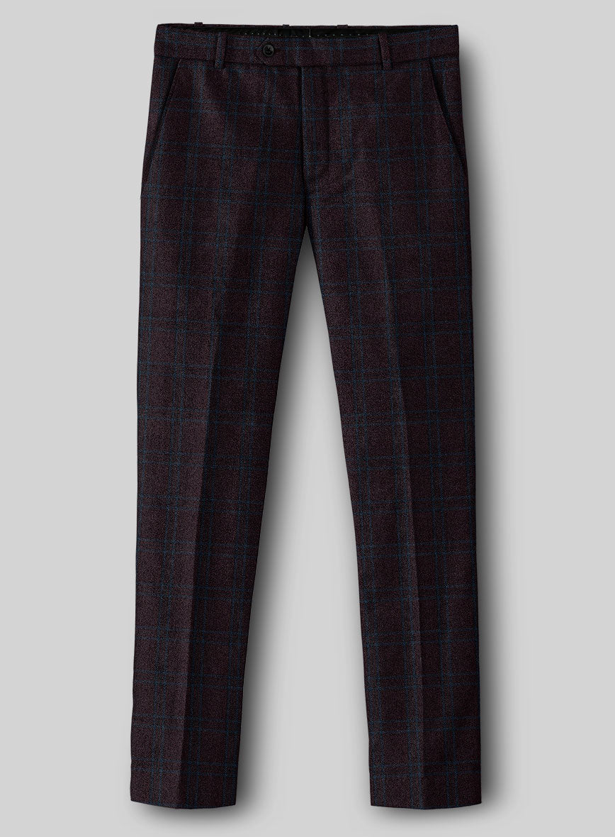 Italian Ernesto Check Tweed Pants - StudioSuits