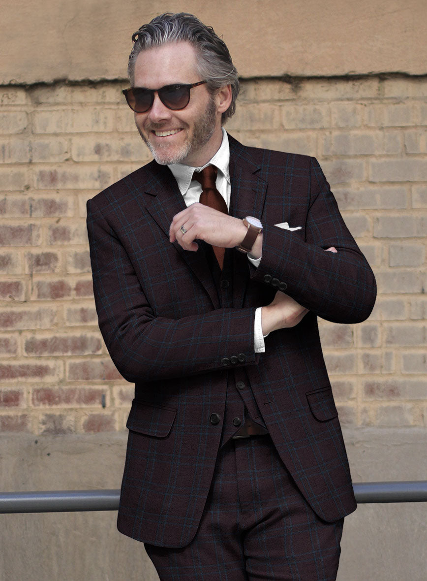 Italian Ernesto Check Tweed Jacket - StudioSuits