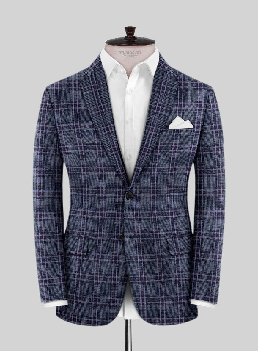 Italian Essai Checks Wool Jacket - StudioSuits