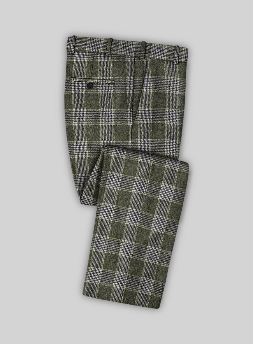 Italian Fabrizio Check Tweed Pants - StudioSuits