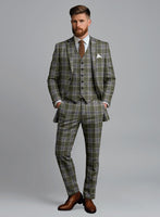 Italian Fabrizio Check Tweed Suit - StudioSuits