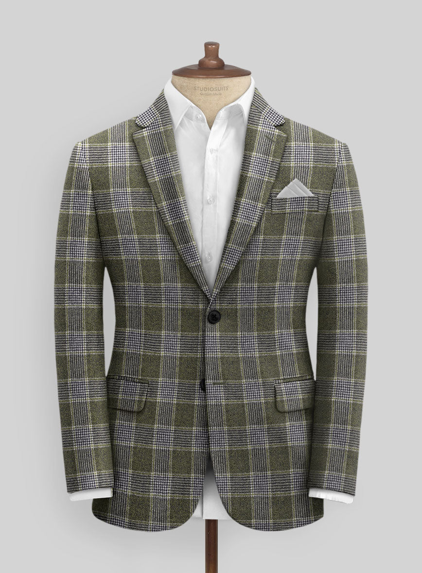 Italian Fabrizio Check Tweed Suit - StudioSuits