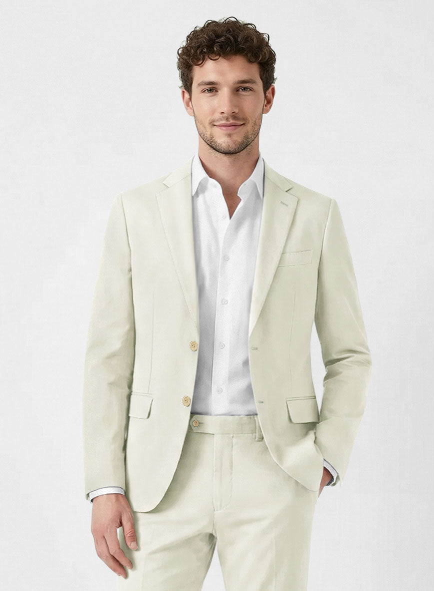 Italian Fawn Cotton Stretch Jacket - StudioSuits