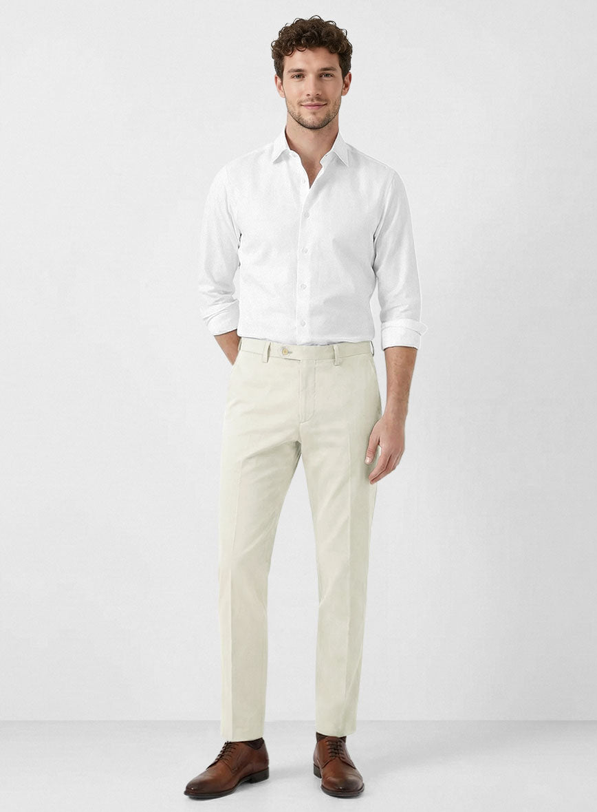 Italian Fawn Cotton Stretch Pants - StudioSuits