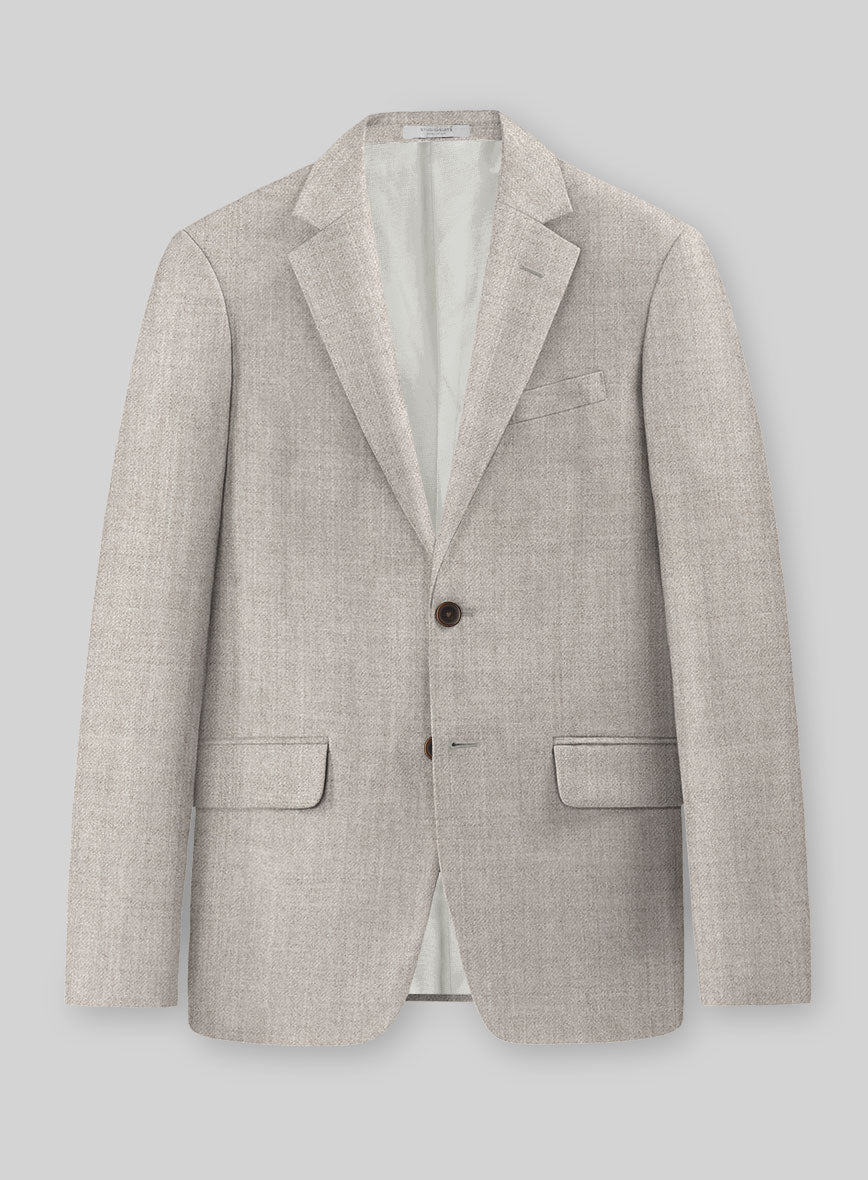 Italian Flannel Empire Canvas Wool Jacket - StudioSuits