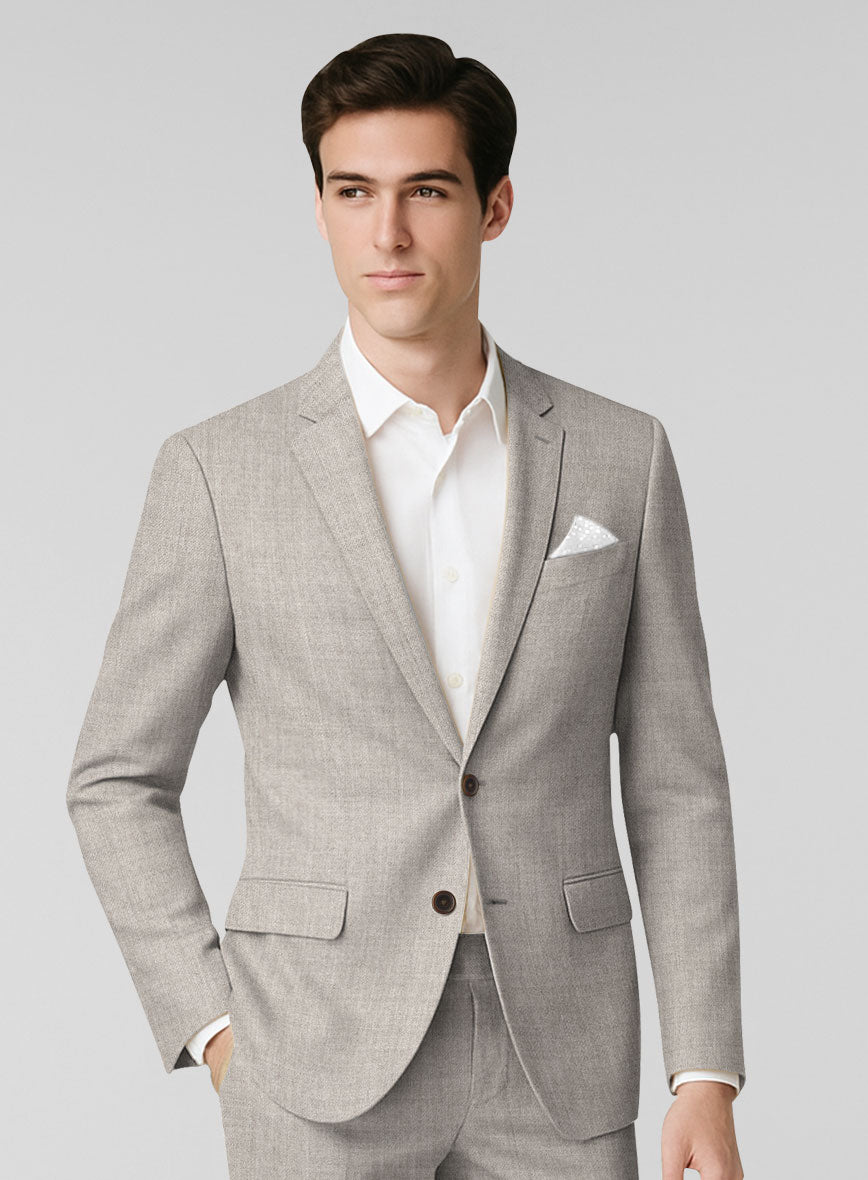Italian Flannel Empire Canvas Wool Jacket - StudioSuits