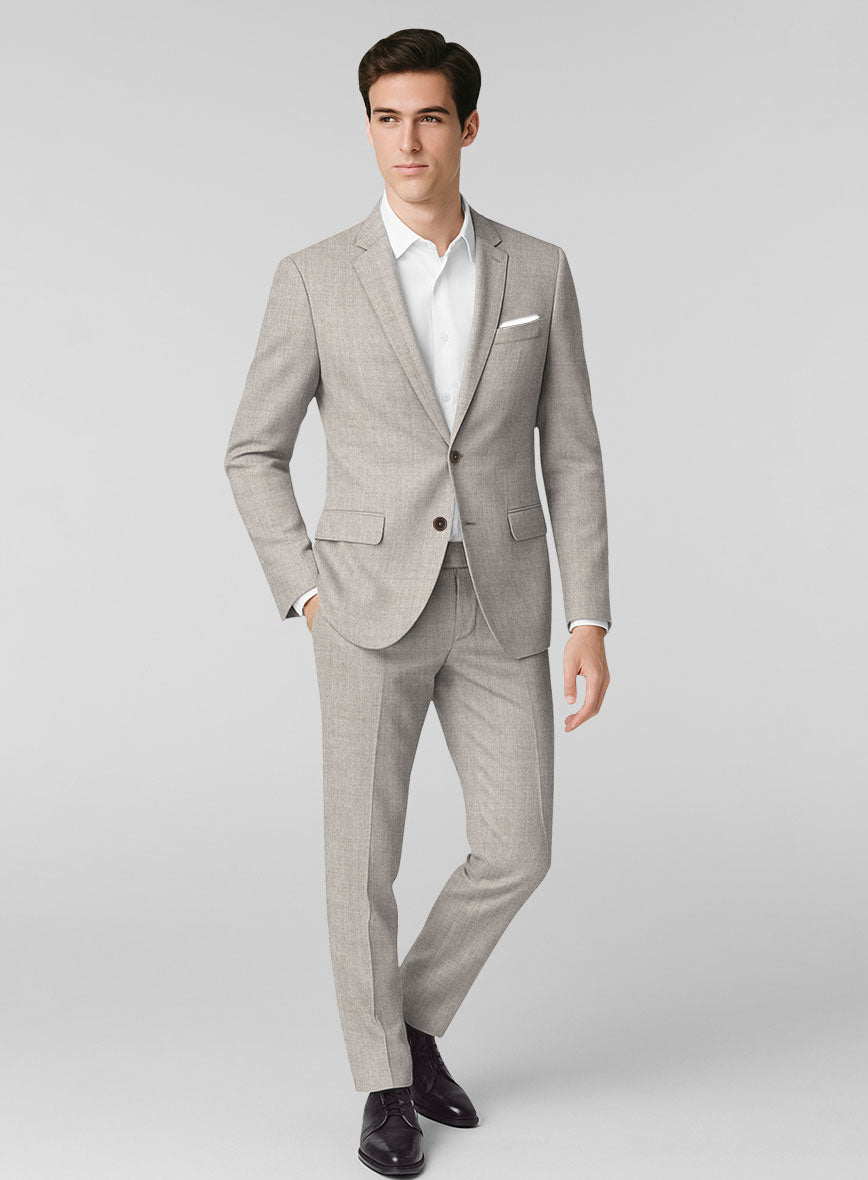 Italian Flannel Empire Canvas Wool Suit - StudioSuits