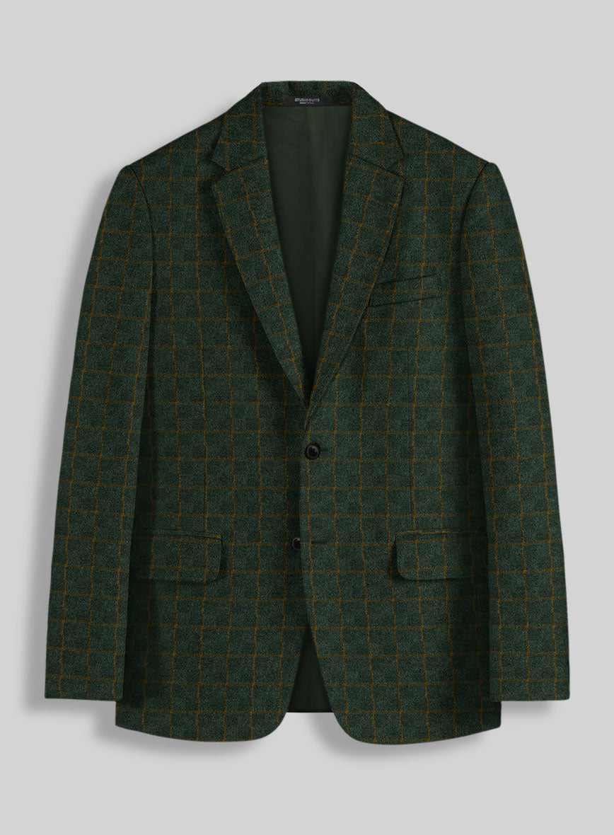 Italian Forestline Check Tweed Jacket - StudioSuits