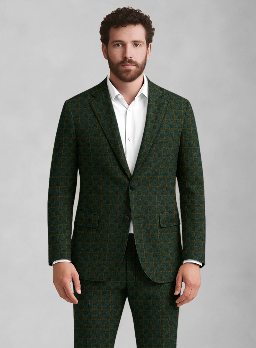 Italian Forestline Check Tweed Jacket - StudioSuits