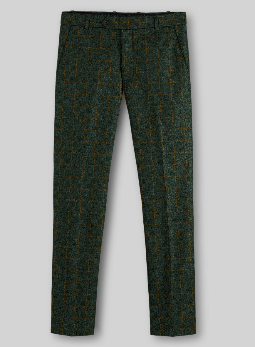 Italian Forestline Check Tweed Pants - StudioSuits