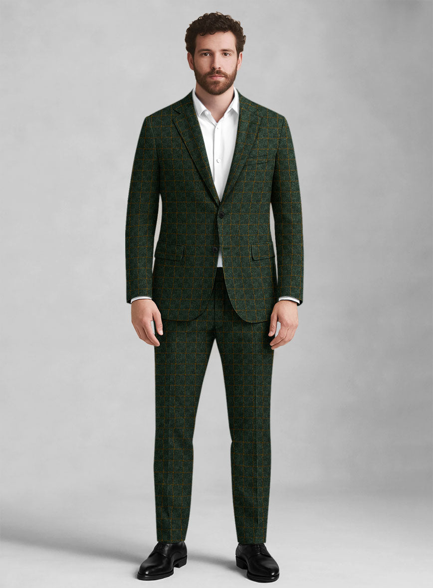 Italian Forestline Check Tweed Suit - StudioSuits