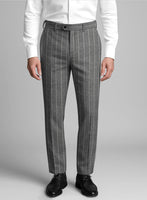 Italian Granite Rope Stripe Tweed Pants - StudioSuits