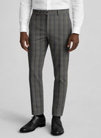 Italian Gravelight Herringbone Tweed Pants - StudioSuits
