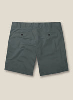 Italian Gray Cotton Stretch Shorts - StudioSuits