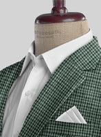 Italian Green Houndstooth Tweed Jacket - StudioSuits