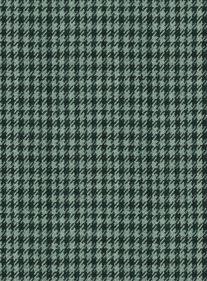 Italian Green Houndstooth Tweed Jacket - StudioSuits