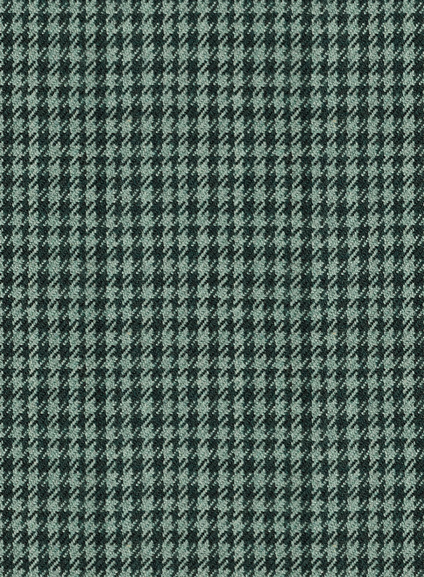 Italian Green Houndstooth Tweed Suit - StudioSuits