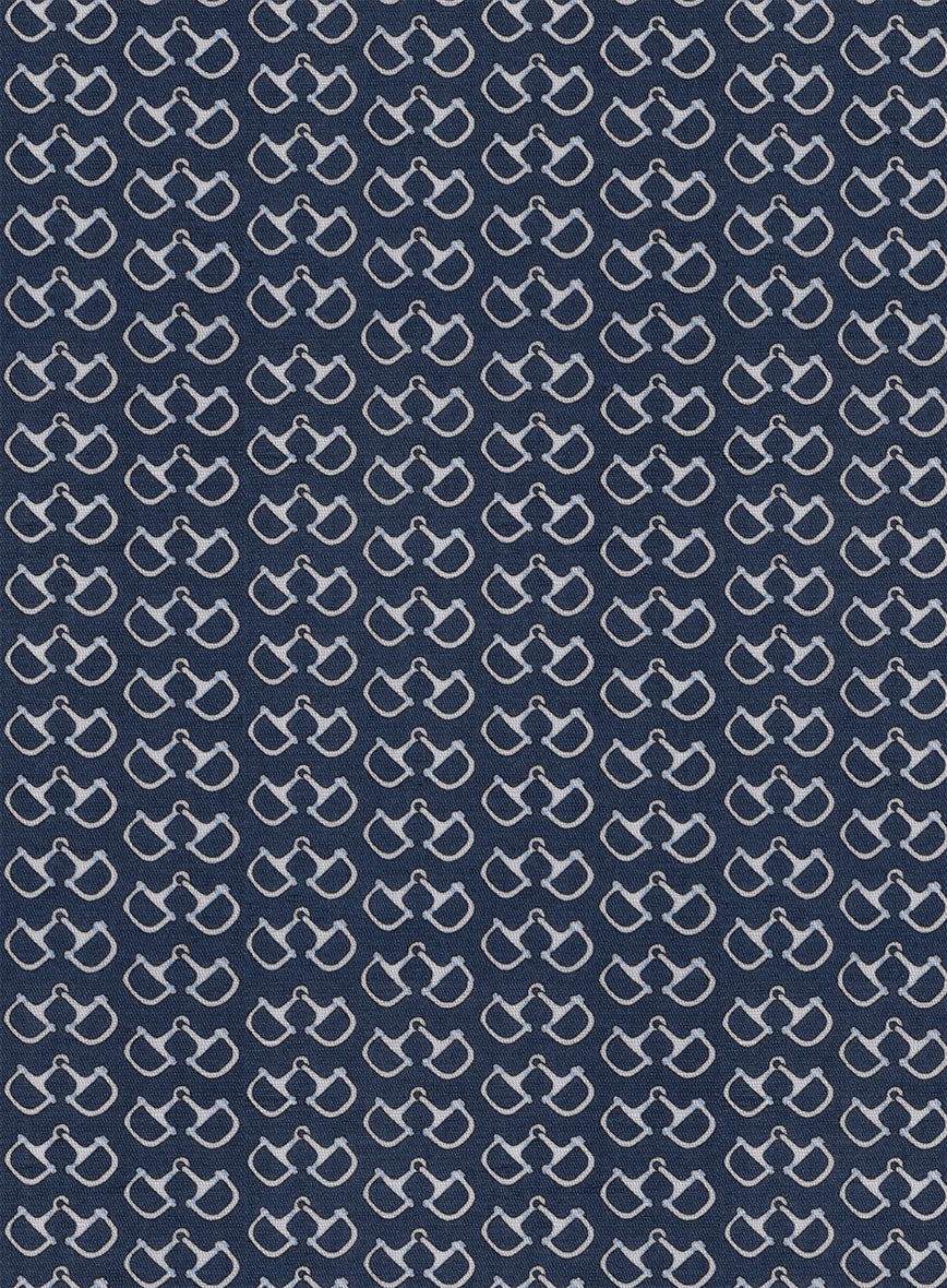 Italian Handcuffs Dark Blue Summer Linen Shirt - StudioSuits