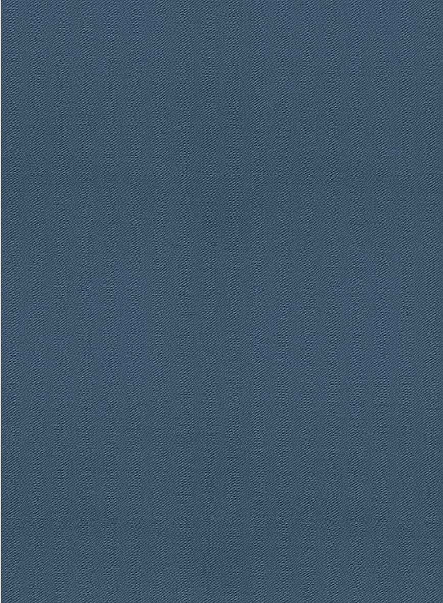 Italian Harbor Blue Cotton Stretch Jacket - StudioSuits