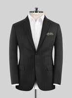 Italian Harna Charcoal Herringbone Flannel Suit - StudioSuits