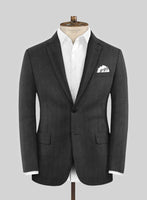 Italian Harna Gray Herringbone Flannel Suit - StudioSuits