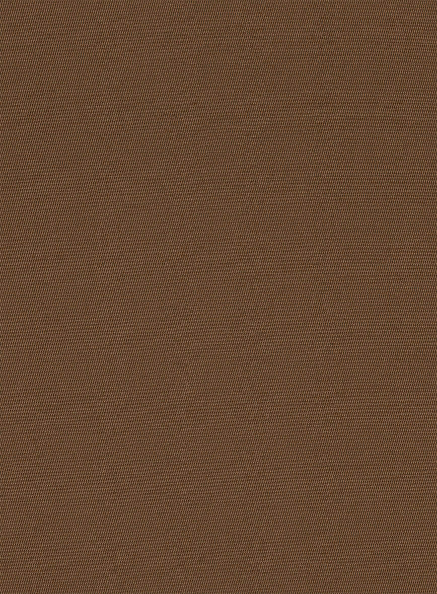 Italian Hickory Brown Cotton Stretch Jacket - StudioSuits