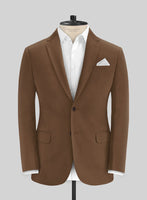 Italian Hickory Brown Cotton Stretch Suit - StudioSuits