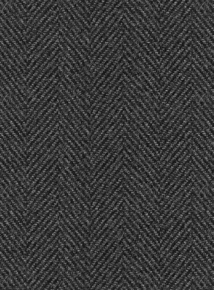 Italian Highlander Charcoal Herringbone Tweed Suit - StudioSuits