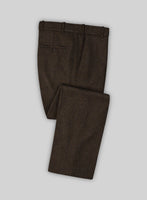Italian Highlander Dark Brown Tweed Pants - StudioSuits