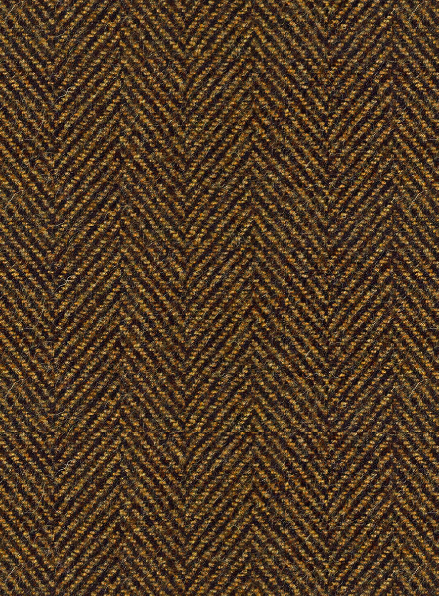 Italian Highlander Mustard Herringbone Tweed Jacket - StudioSuits