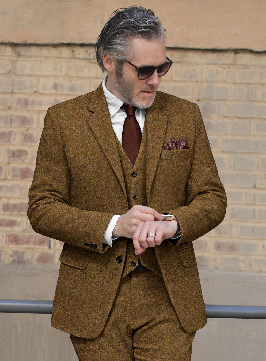 Italian Highlander Rust Tweed Jacket - StudioSuits