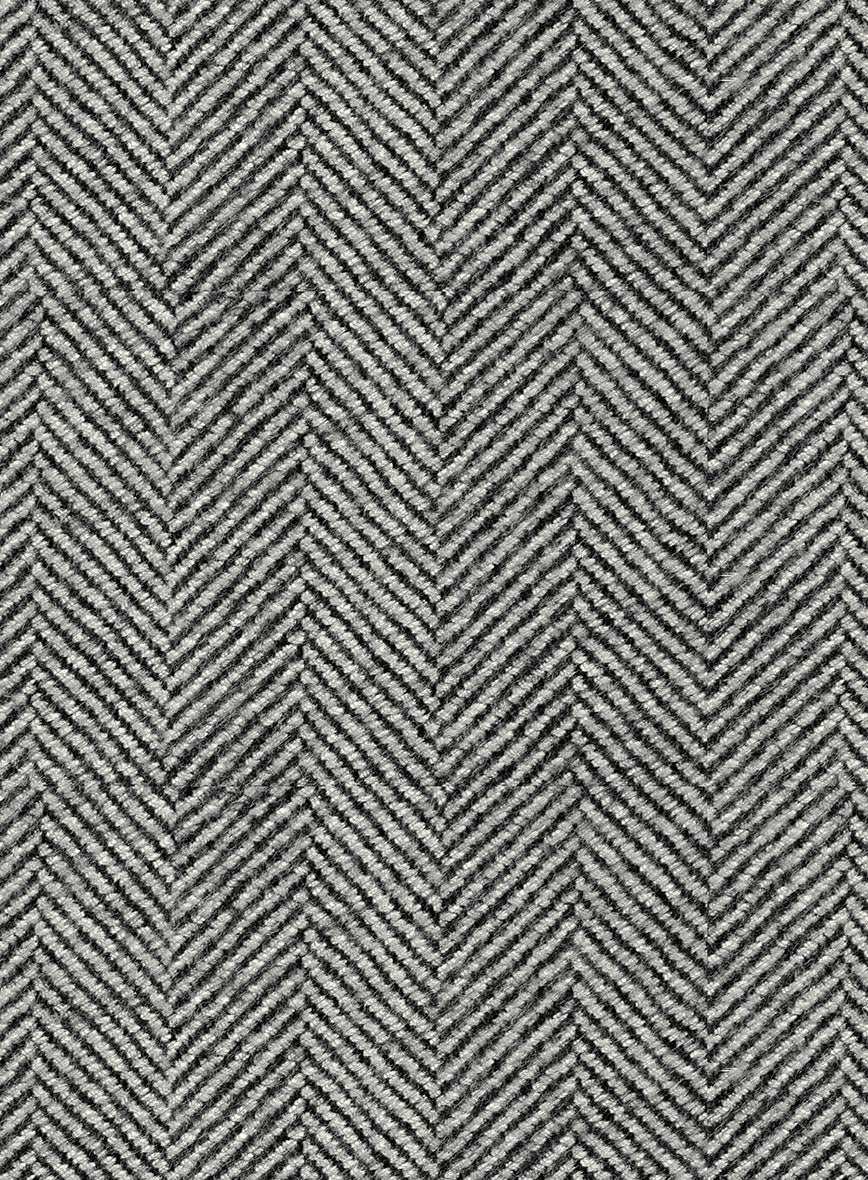 Italian Highlander Gray Herringbone Tweed Jacket - StudioSuits