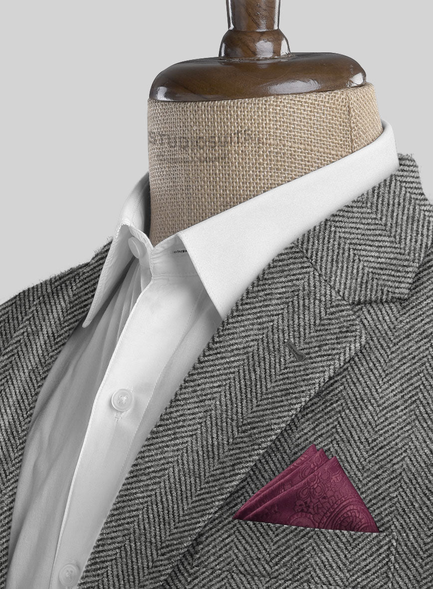 Italian Highlander Gray Herringbone Tweed Suit - StudioSuits