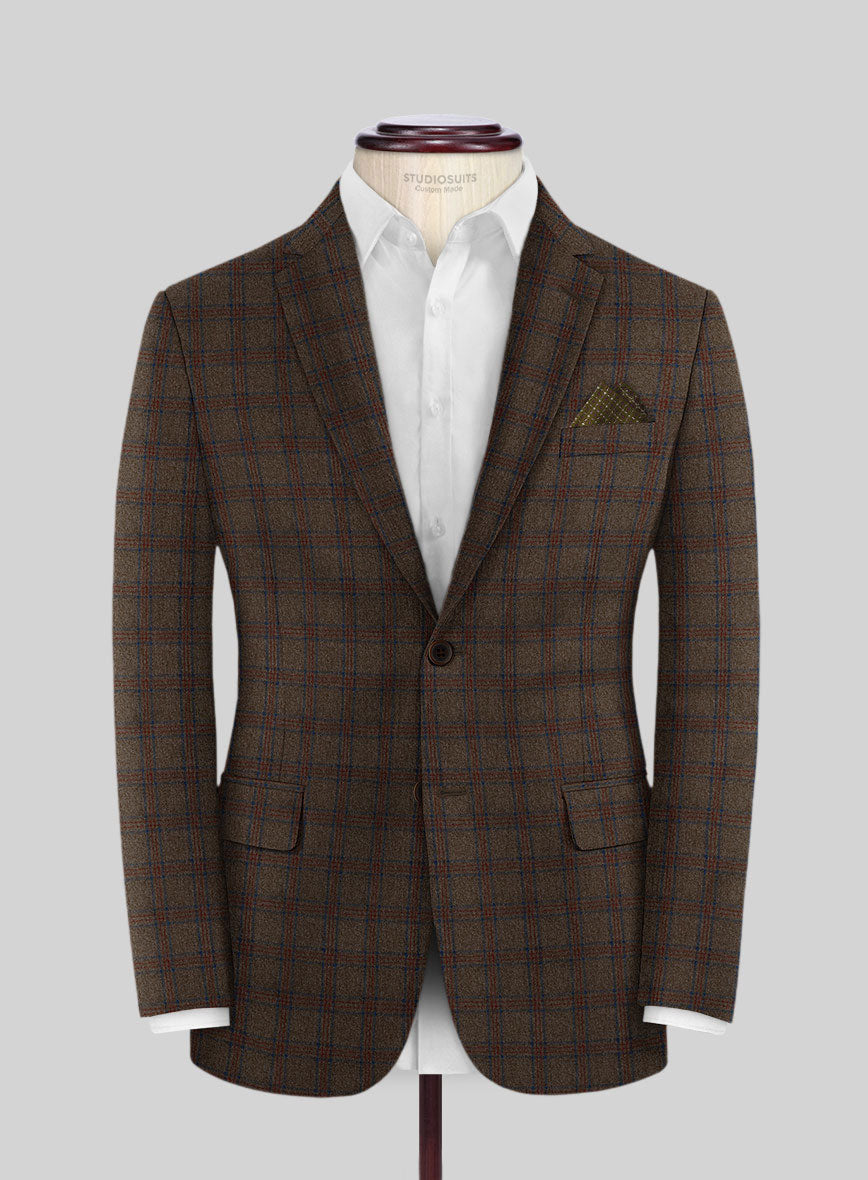 Italian Iana Brown Wool Jacket - StudioSuits